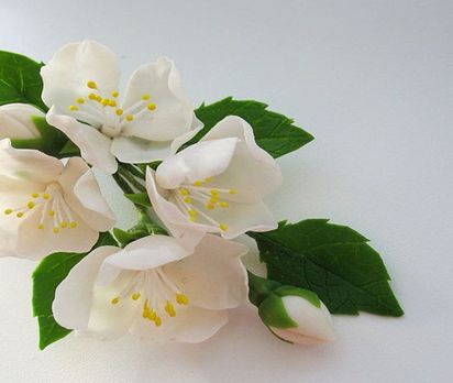 керамический цветок жасмин